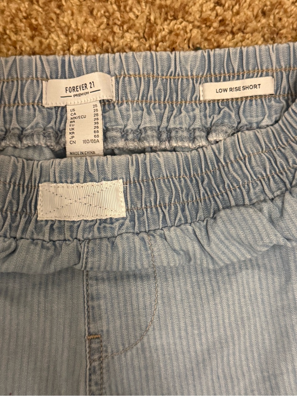 Forever 21 Light Blue Low Rise Shorts - Picture 3 of 3